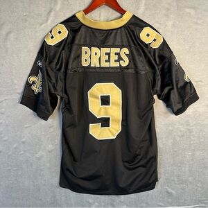 Drew Brees Reebok On Field Jersey 48 Saints Super Bowl XLIV #9 Black Embroidered